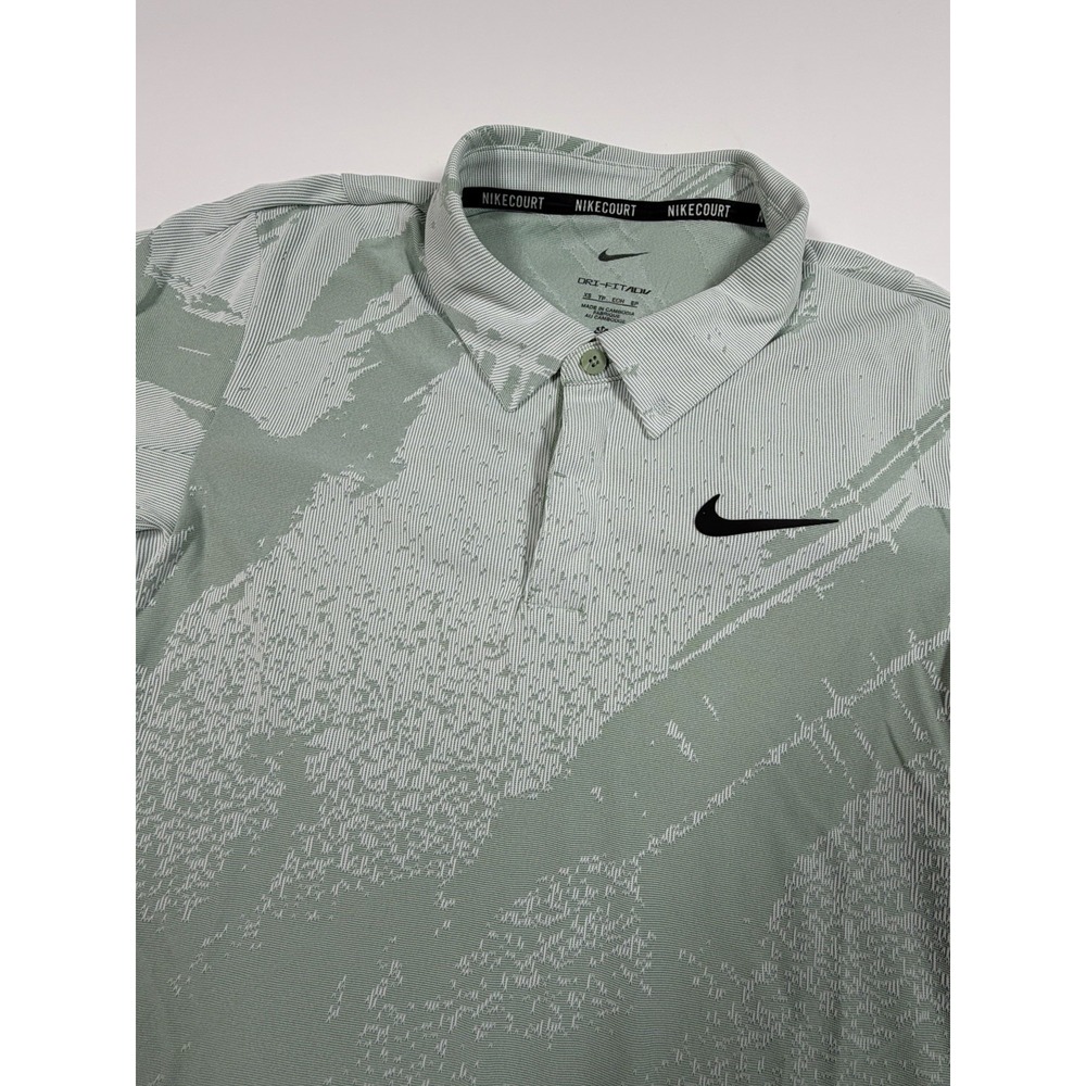 NWT Nike Court Slam Dri-FIT ADV Tennis Polo Shirt Mens XS Sage Green IB1028-006